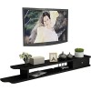 EsEntL Meuble TV, Meuble Bas TV, étagères flottantes, Console multimédia TV Murale, cloison de Rangement pour décodeur, Une v