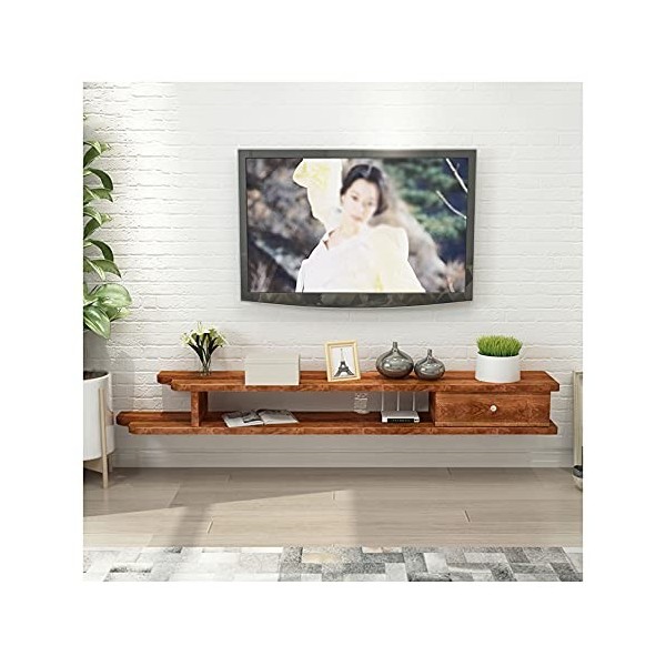 GEREP Meuble TV Flottant Meuble TV Mural Convient Pour le Salon, le Bureau, le Divertissement, 5 Couleurs Disponibles/C / 110