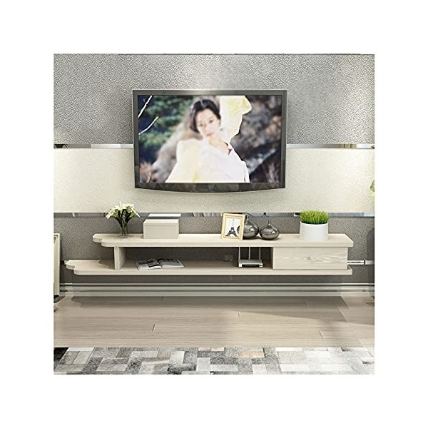 GEREP Meuble TV Flottant Meuble TV Mural Convient Pour le Salon, le Bureau, le Divertissement, 5 Couleurs Disponibles/C / 110