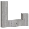 vidaXL Ensemble de Meubles TV 4 pcs Noir Bois dingénierie