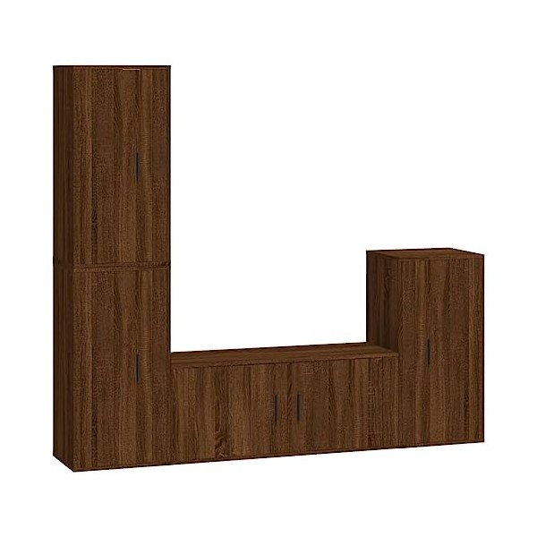 vidaXL Ensemble de Meubles TV 4 pcs Noir Bois dingénierie