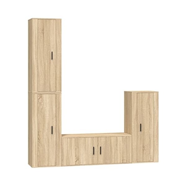 vidaXL Ensemble de Meubles TV 4 pcs Chêne Sonoma Bois dingénierie