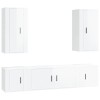 vidaXL Ensemble de Meubles TV 5 pcs Blanc Brillant Bois dingénierie