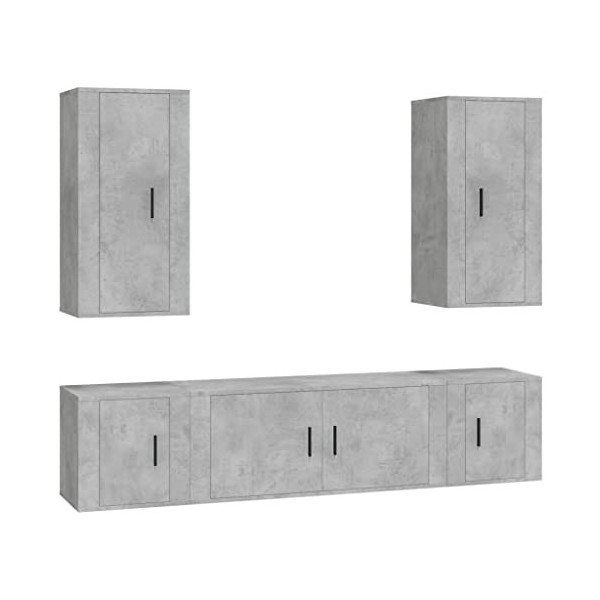 vidaXL Ensemble de Meubles TV 5 pcs Blanc Brillant Bois dingénierie