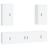 vidaXL Ensemble de Meubles TV 5 pcs Blanc Brillant Bois dingénierie