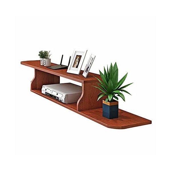 Meuble TV Flottant, Console MultiméDia Murale Pour BoîTier de TéLéVision par Satellite DVD, DéCodeur CâBle, Meuble TV Mural S