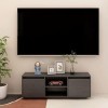 Meuble TV Gris 110x30x40 cm Bois de pin massif