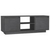 Meuble TV Gris 110x30x40 cm Bois de pin massif