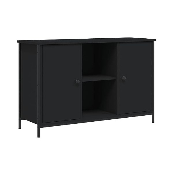 Meuble TV de jardin en bois dingénierie Noir 100 x 35 x 65 cm