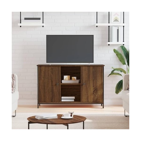 Meuble TV de jardin en chêne marron 100 x 35 x 65 cm
