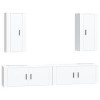 Ensemble de Meubles TV 4 pcs Blanc Bois dingénierie - Meuble TV sur Salle de Séjour, Salon et Chambre à Coucher