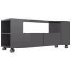 DCRAF Centres de divertissement et meubles TV, meuble TV gris brillant 120 x 35 x 48 cm en bois dingénierie