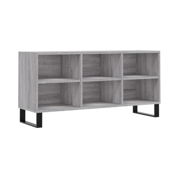 RAUGAJ Centres de divertissement et meubles TV - Meuble TV - Gris Sonoma - 103,5 x 30 x 50 cm - Bois dingénierie