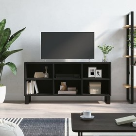 RAUGAJ Centres de divertissement et meubles TV - Meuble TV - Noir - 103,5 x 30 x 50 cm - En bois dingénierie