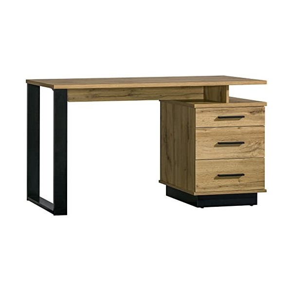 MINIO go for it - MeubleTV Lamia 7, 155x42-50,6x40 cm, Meuble TV en Panneau Stratifié de 16 mm Dépaisseur, Lattes Modernes, 