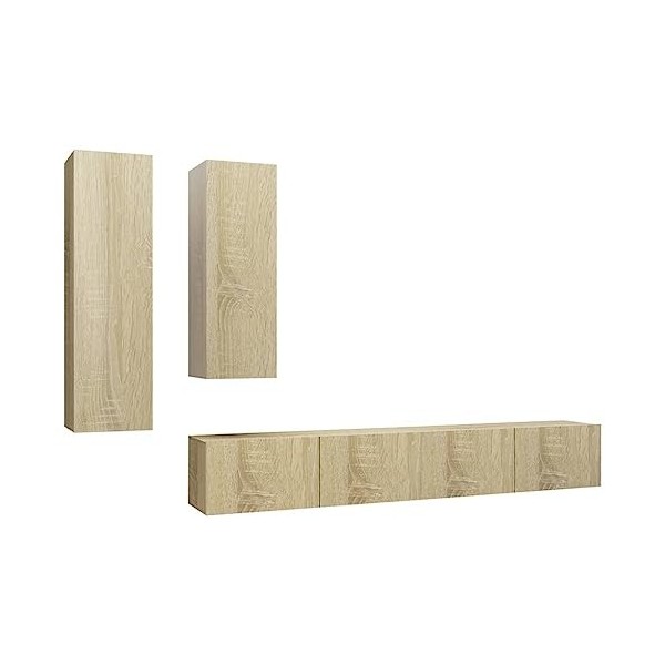 VEEKI Meuble TV, Meuble TV Suspendu, Meuble, Meuble TV avec Rangement，Meuble Industriel, Convient pour Salon ou Chambre, Ense