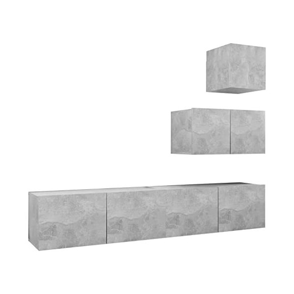 VEEKI Meuble TV, Meuble TV Suspendu, Meuble, Meuble TV avec Rangement，Meuble Industriel, Convient pour Salon ou Chambre, Ense