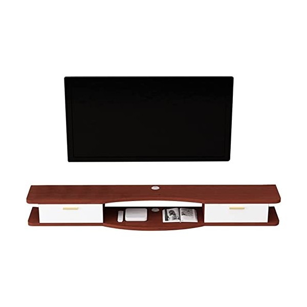 Uvency Étagère de Composant de Support de Télévision Flottante Pour Meuble de Télévision Mural, Console Multimédia Suspendue 