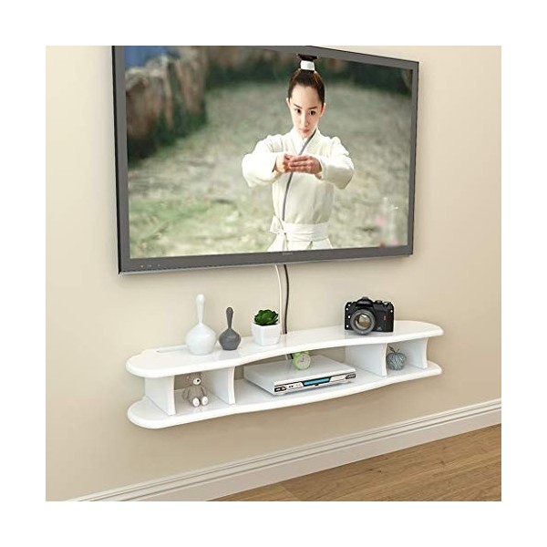 Meuble de télévision Mural Etagère Flottante Chambre Salon Etagère Murale Meuble de télévision Lecteur DVD Etagère de Stockag
