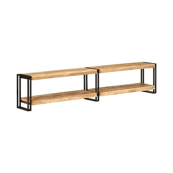 BaraSh Meuble TV 200x30x40 cm Bois Massif de manguier,Meuble TV Étagère,Meuble dangle TV,Meuble Haut Salon