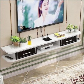 Meuble TV Meuble TV Unités Murales pour Salon Meuble TV Meuble Mural Console Média avec 3 Rangements pour Centre De Divertiss