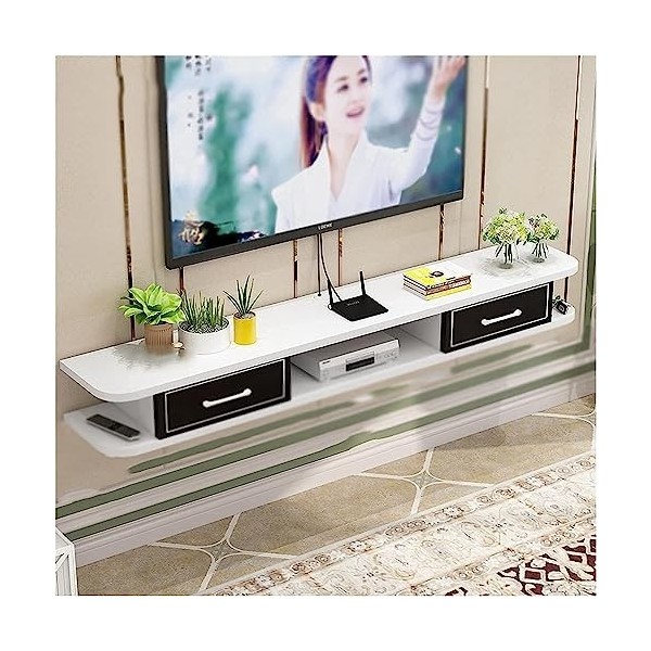 Meuble TV Meuble TV Unités Murales pour Salon Meuble TV Meuble Mural Console Média avec 3 Rangements pour Centre De Divertiss