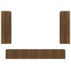 Camerina Ensemble de Meubles TV 4 pcs Chêne Marron Bois dingénierie,Meuble TV,Table Basse Salon Meuble TV,Table Basse LED Co