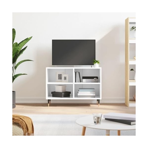 VEEKI Meuble TV, Meuble TV Suspendu, Meuble TV Industriel, Meuble TV Bois, Meuble Chambre, Convient pour Salon ou Chambre, Bl