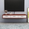 Meuble TV Mural Meuble TV Flottant Fixé au Mur ， Support détagère de Stockage de Divertissement pour Console Média ， Meuble 