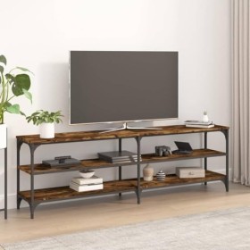 TOYOCC Centres de divertissement et meubles TV, meuble TV en chêne fumé, 160 x 30 x 50 cm, bois dingénierie