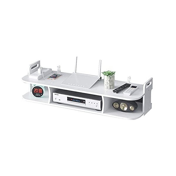 EGOMED Meuble TV Flottant Meuble Meuble TV Meuble Set-Top Box Rack Cloison Flottante Fond TV Support Mural Pas de poinçonnage