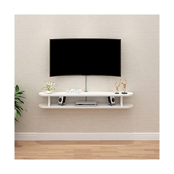 BAIHAO Étagère Flottante Murale Support de Console multimédia Étagères Audio-vidéo pour boîtier de câble Lecteurs DVD Console