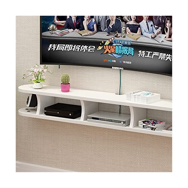 BAIHAO Étagère Flottante Murale Support de Console multimédia Étagères Audio-vidéo pour boîtier de câble Lecteurs DVD Console