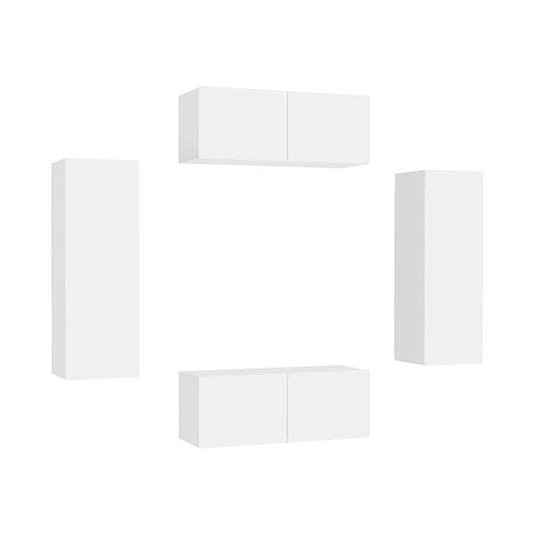 VEEKI Meuble TV, Meuble TV Suspendu, Meuble, Meuble TV avec Rangement，Meuble Industriel, Convient pour Salon ou Chambre, Ense