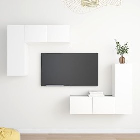 VEEKI Meuble TV, Meuble TV Suspendu, Meuble, Meuble TV avec Rangement，Meuble Industriel, Convient pour Salon ou Chambre, Ense