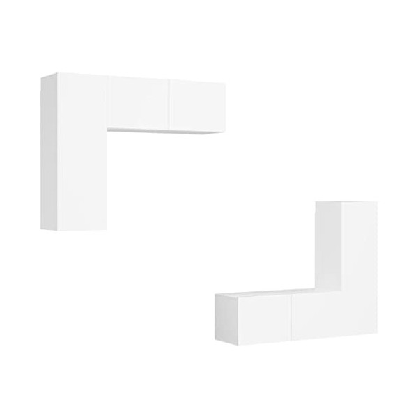 VEEKI Meuble TV, Meuble TV Suspendu, Meuble, Meuble TV avec Rangement，Meuble Industriel, Convient pour Salon ou Chambre, Ense