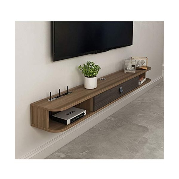 Étagère Flottant Support TV Montage Mural TV Console Media Console avec tiroirs Mur Audio/Video Console TV Composant Cabinet 