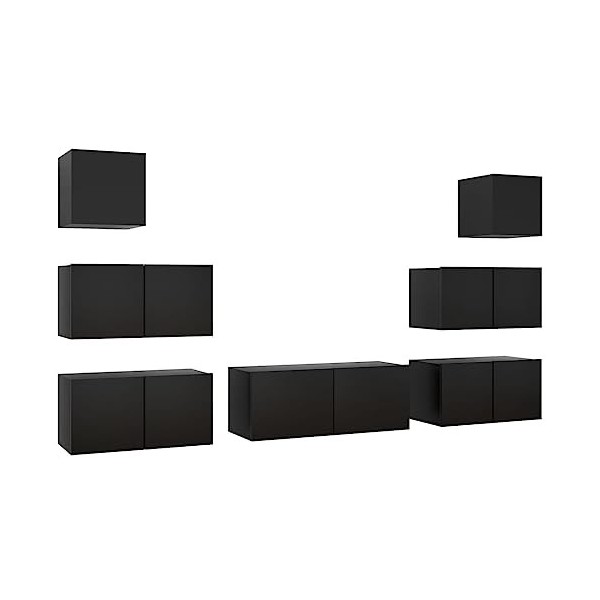 vidaXL Ensemble de Meubles TV 7 pcs Centres de Divertissement Armoires Multimédia Meubles de Salle de Séjour Intérieur Chêne 