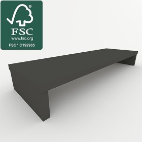 Henor Support élévateur TV en Bois FSC® 110 x 35 x 15 cm Graphite. Supporte 60 kg.