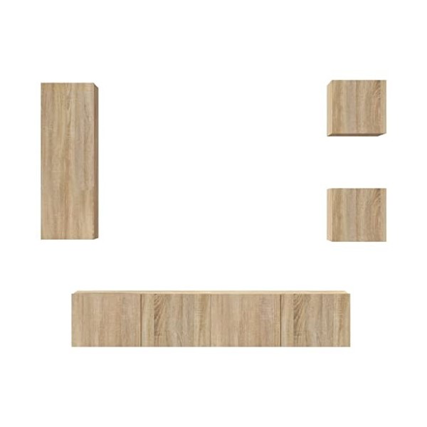 VEEKI Meuble TV, Meuble TV Suspendu, Meuble TV Industriel, Meuble TV Bois, Meuble Chambre, Convient pour Salon ou Chambre, En