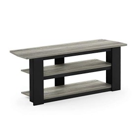 Furinno TV entertainment Center, French Oak Grey, Taille Unique, Bois dense, One Size