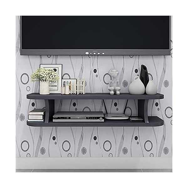 RUtavm Meuble TV Flottant, Meuble TV Flottant, unité de Divertissement Murale, étagère de Rangement Murale, étagère Ouverte p