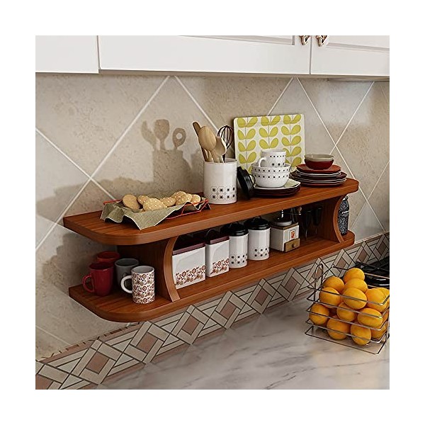 RUtavm Meuble TV Flottant, Meuble TV Flottant, unité de Divertissement Murale, étagère de Rangement Murale, étagère Ouverte p