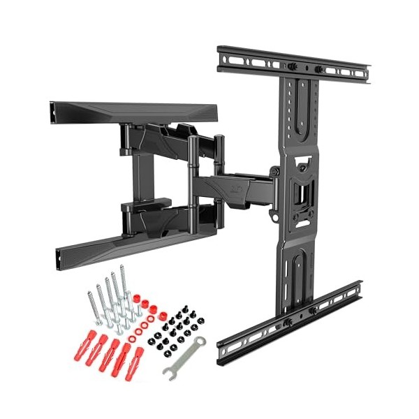 Ergosolid Support Mural TV Orientable Robuste pour écrans 45-75 Pouces LED LCD Support TV avec VESA Max de 600 x 400 mm, jusq