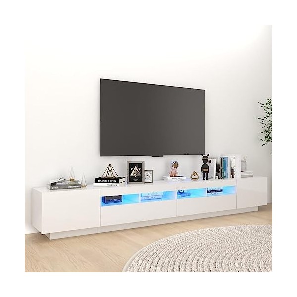 Meuble TV,Banc TV,Meuble TV Suspendu,Étagère TV Flottante, Support de Télévision Flottant Fixé au Mur Centre de Console Multi