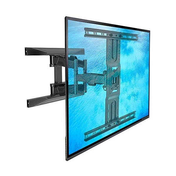 Ergosolid Support Mural TV Orientable Robuste pour écrans 45-75 Pouces LED LCD Support TV avec VESA Max de 600 x 400 mm, jusq