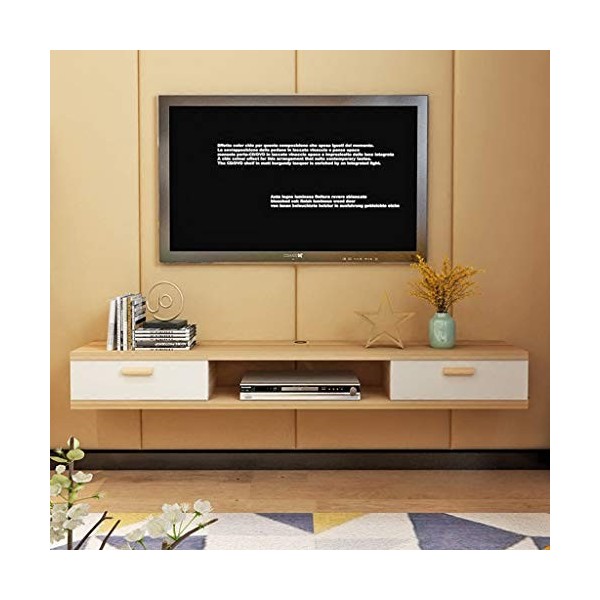 Meuble de télévision Mural Chambre Salon étagère Murale Étagère Flottante avec tiroir Lecteur de DVD Sky Box Set Top Box étag
