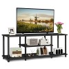 Giantex Meuble TV en Métal avec 8 Pieds, Meuble TV de Salon Industriel pour TV Jusqu’à 50 Pouces, Commode Basse et Compartime