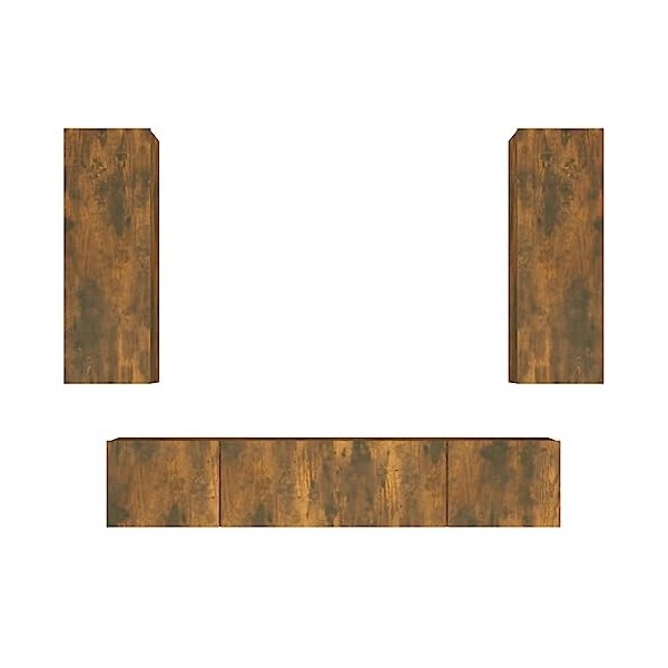 vidaXL Ensemble de Meubles TV 4 pcs Centres de Divertissement Armoires Multimédia Meubles de Salle de Séjour Intérieur Gris B