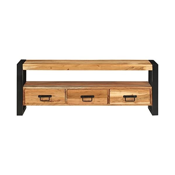 heybb Meuble TV 120x30x45 cm Bois dacacia Massif,Meuble TV,Ensemble Meuble TV,Table TV